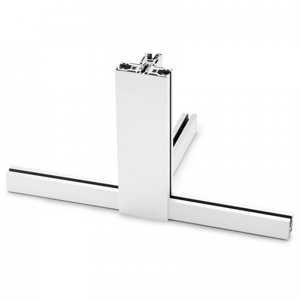 Glas T-Klemmprofil Set | 10-10,76 mm | Weiss