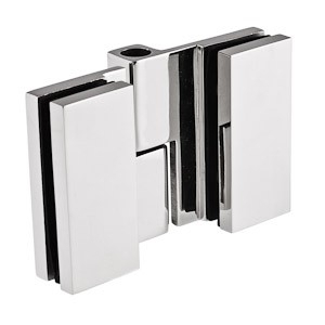 Scharnier Verbindung | Glas-Glas 180° | Hochglanz | Rechtsanschlag