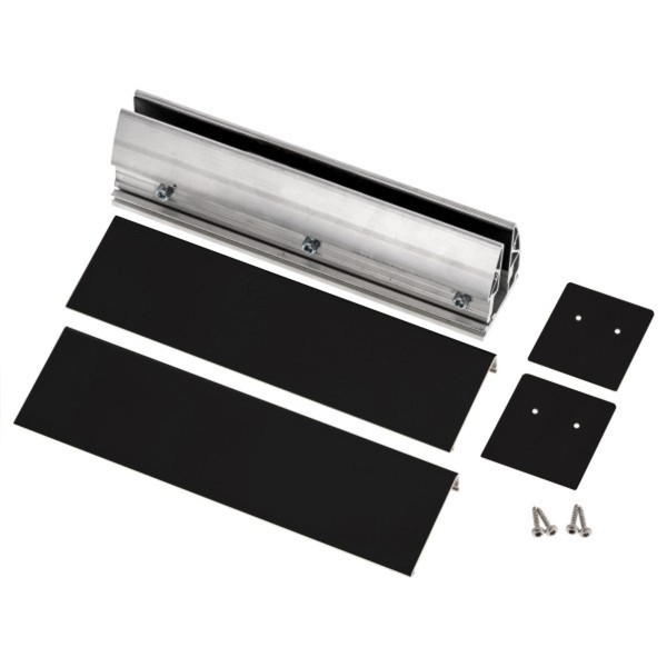 Klemmprofil 17,52 mm, eckiges Design - Schwarz