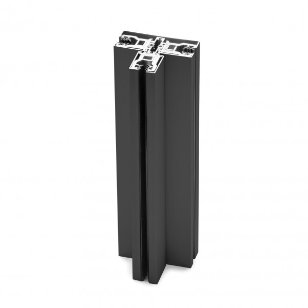 Glas T-Klemmprofil Set | 10-10,76 mm | Anthrazit