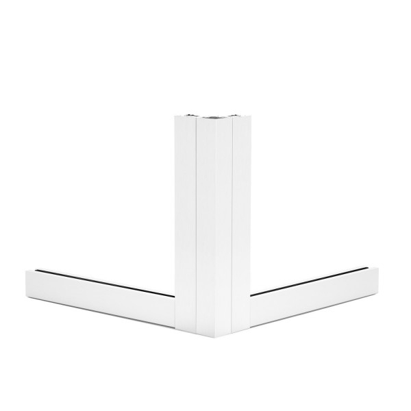 Glas Eck-Klemmprofil Set | 10-10,76 mm | Weiss