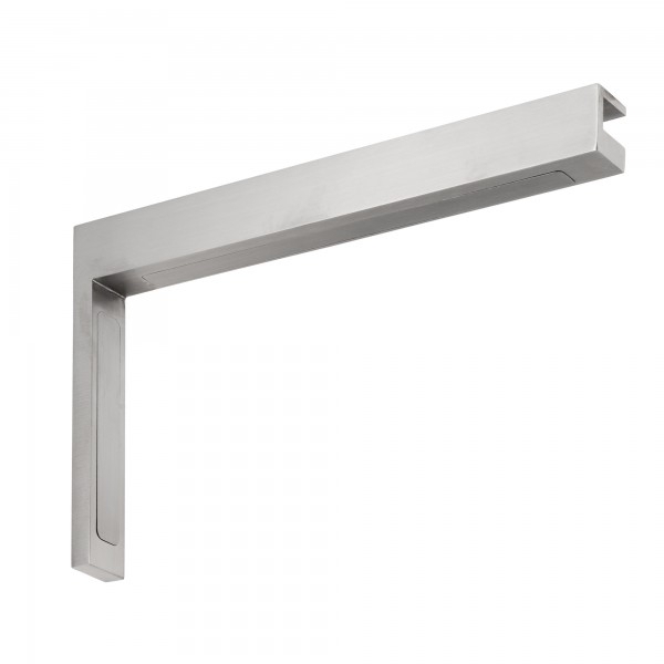 Stabilisierungswinkel 90° links für Glas-Duschen matt