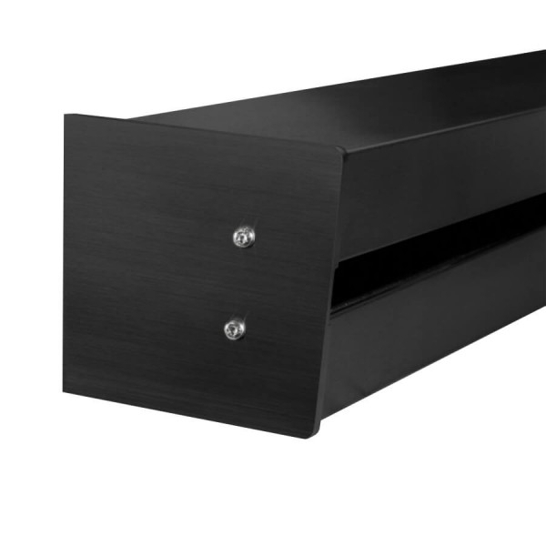 Wandklemmprofil 5° eckig für 17,52 SentryGlas, Schwarz RAL 9005 matt
