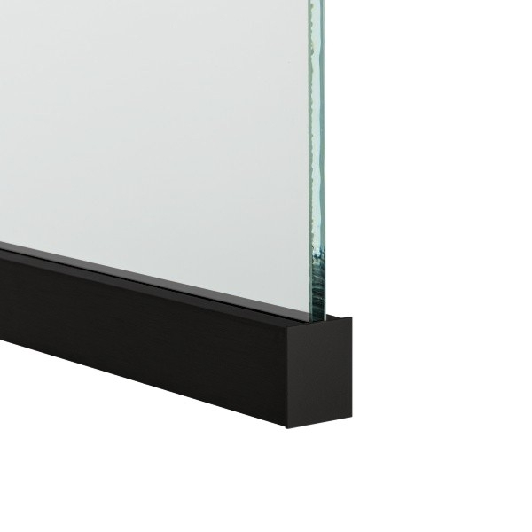 Glas-Klemmprofil | 10-10,76 mm | Schwarz