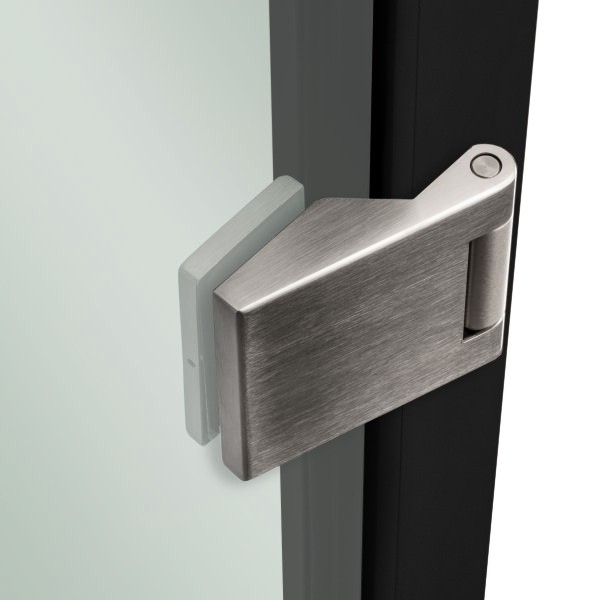 Glas Türzarge Komplettsystem | 834 x 2097 mm | 12,76 mm | Links | Schwarz