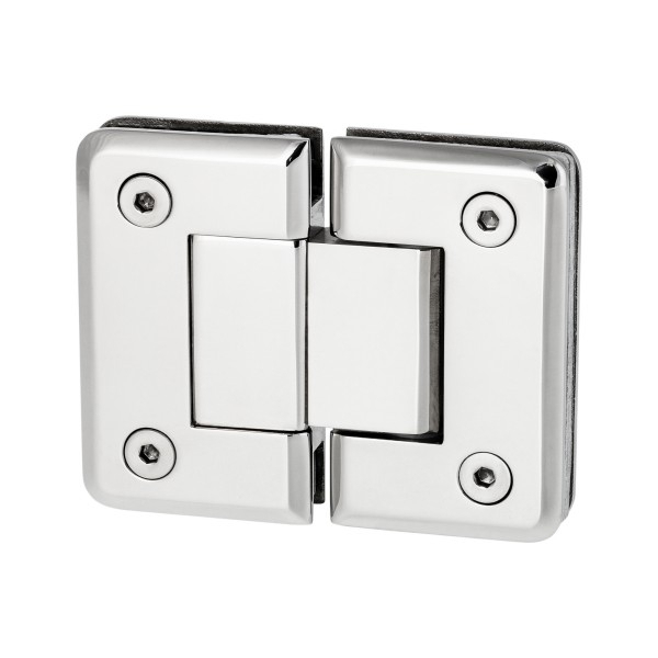 Scharnier Verbindung | Glas-Glas 180° | Hochglanz | R/L Anschlag