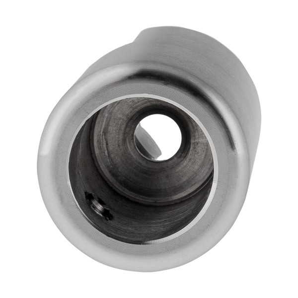 Glasklemme für Rohr 20 mm | Deckenbefestigung | matt gebürstet