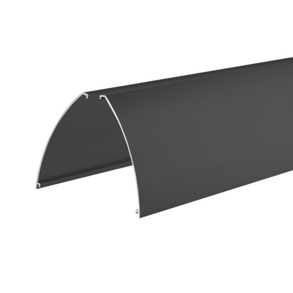 Klemmprofil 17,52 mm, ovales Design - Anthrazit