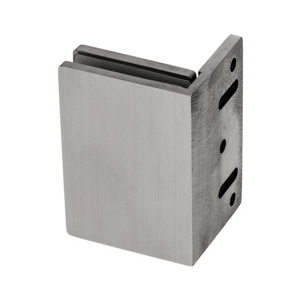 Winkelverbinder Glas-Wand 90 in matt gebürstet