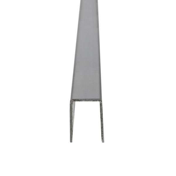 U-Profil - Innenmaß 8,2 x 12,8 mm - 2,5 m lang - Matt gebürstet