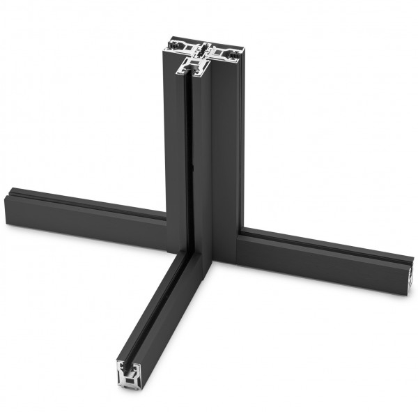 Glas T-Klemmprofil Set | 10-10,76 mm | Anthrazit