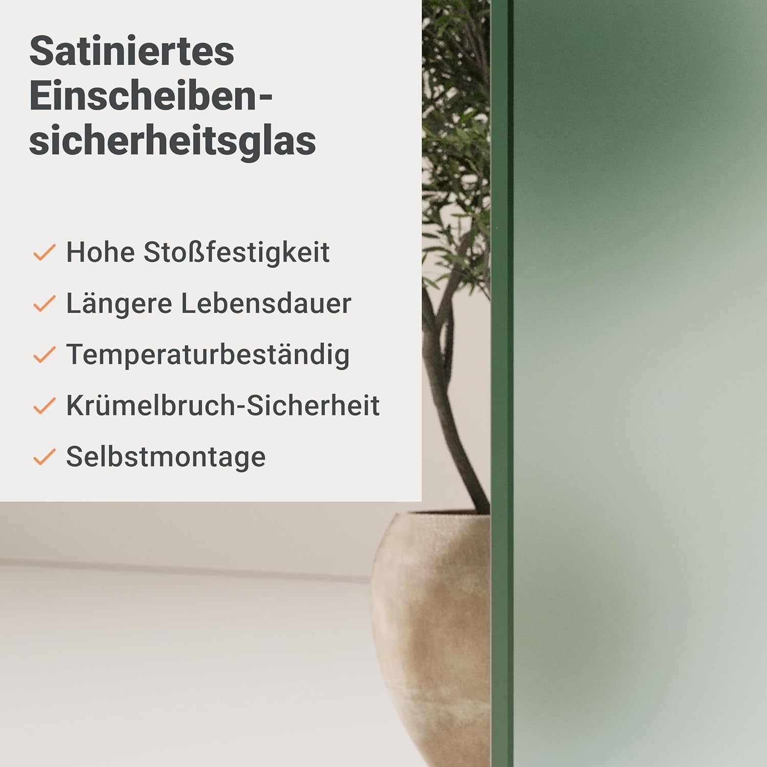 Sitzbank mit Sicht- & Windschutz | 135 cm breit | Klarglas satiniert