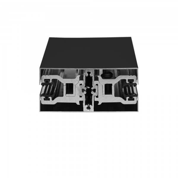 Glas H-Klemmprofil Set | 12-12,76 mm | Schwarz