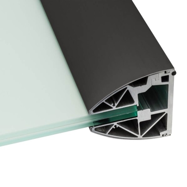 Wandklemmprofil 5° Dachneigung 17,52 mm, oval - Anthrazit