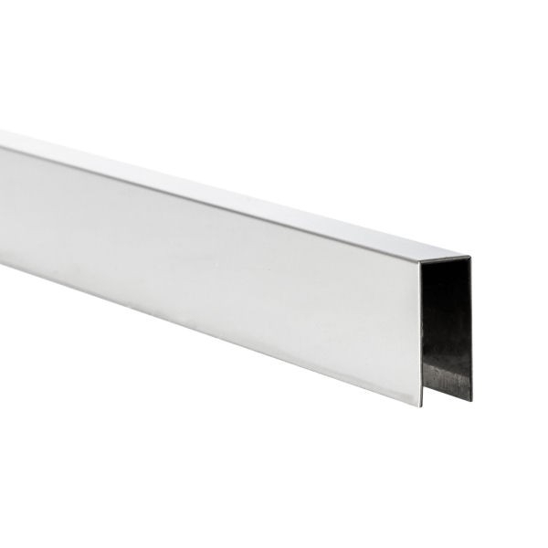 U-Profil - Innenmaß 8,5 x 24 mm - 4 m lang - Hochglanz