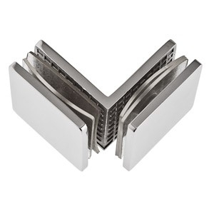 Winkelverbinder | Glas-Glas 90° | Hochglanz