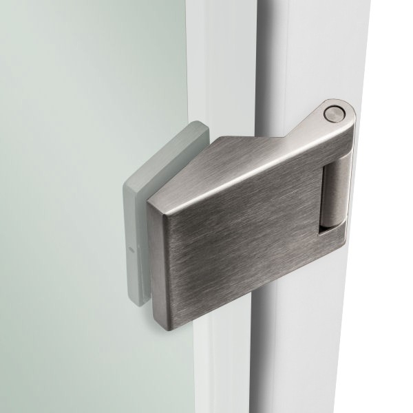 Glas Türzarge Komplettsystem | 834 x 2097 mm | 12,76 mm | Links | Weiss