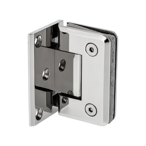 Scharnier Verbindung Glas-Wand 90° R/L Anschlag - Hochglanz
