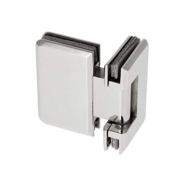 Scharnier Verbindung | Glas-Glas 180° | Hochglanz | R/L Anschlag