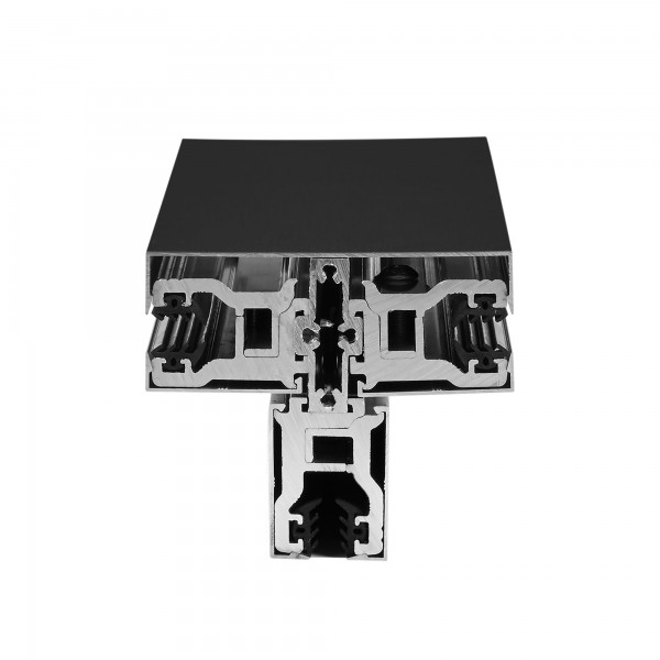 Glas T-Klemmprofil Set | 12-12,76 mm | Schwarz