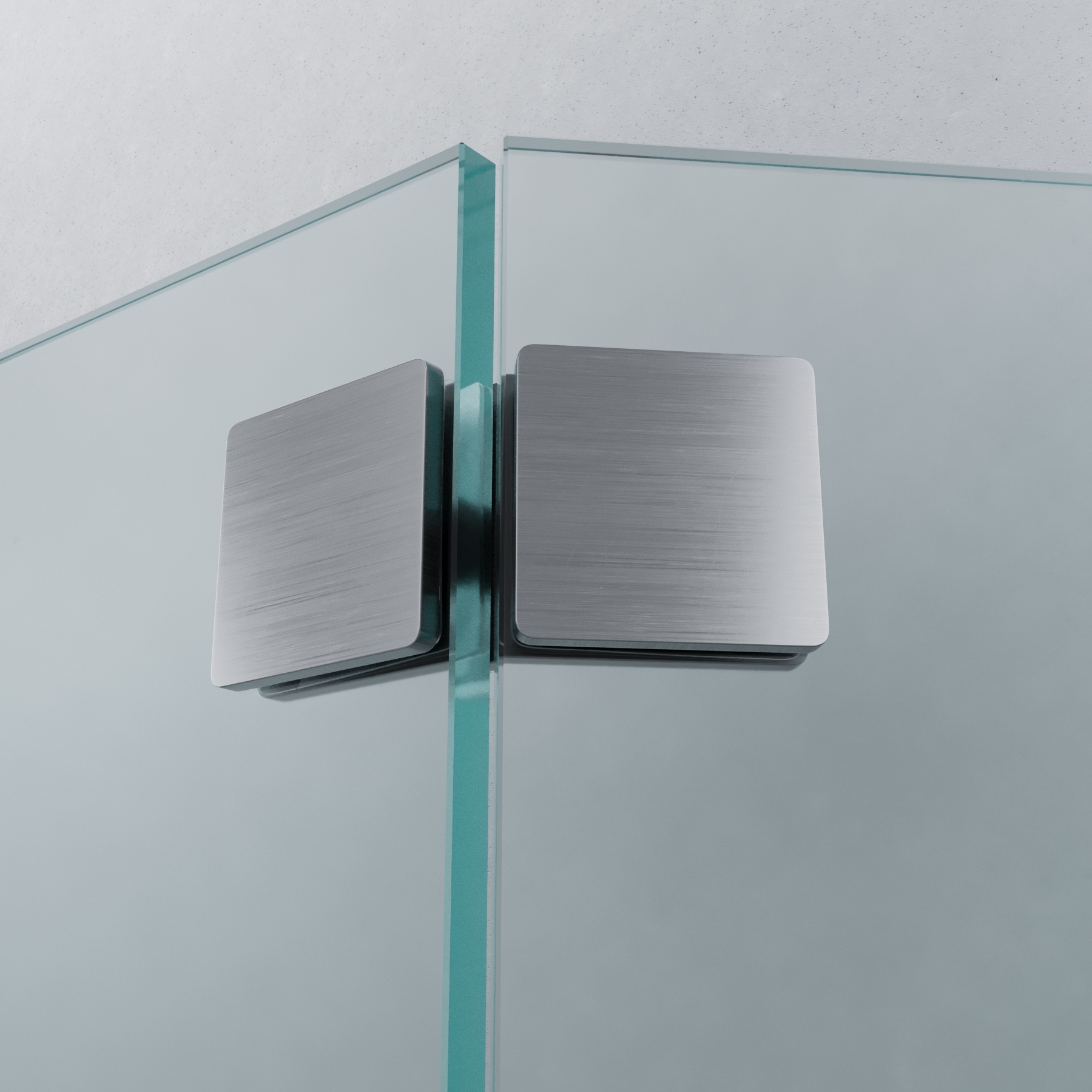 Winkelverbinder | Glas-Glas 135° | matt