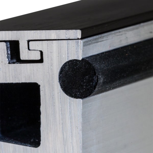 Wandklemmprofil 5° Dachneigung 17,52 mm, oval - Schwarz