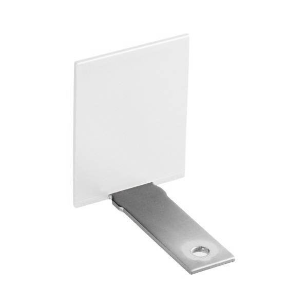 Endkappe Glas-Klemmprofil | 17,52 mm | Weiss
