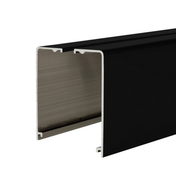 Klemmprofil 17,52 mm, eckiges Design - Schwarz