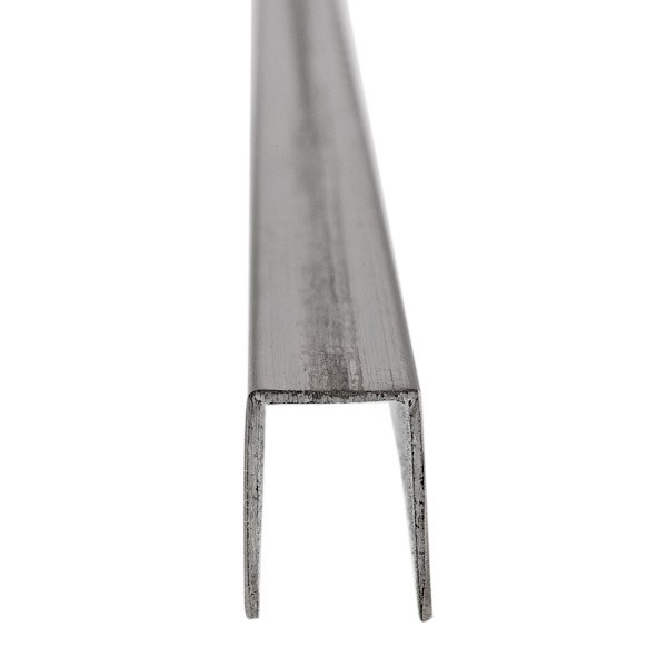 U-Profil - Innenmaß 10,5 x 24 mm - 4 m lang - Matt gebürstet