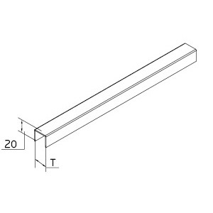 Kantenschutz U-Profil 17,52 mm, eckig - Edelstahl