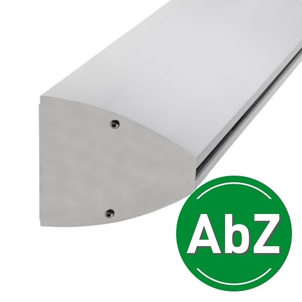 Wandklemmprofil 0° 17,52 mm, oval - Edelstahloptik
