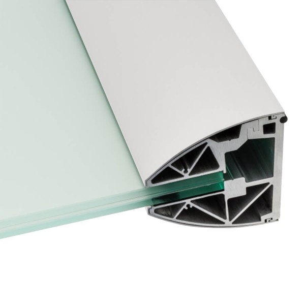 Wandklemmprofil 5° Dachneigung 17,52 mm, oval - Weiss