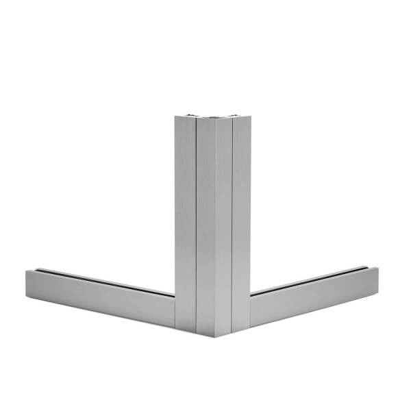 Glas Eck-Klemmprofil Set | 10-10,76 mm | Edelstahloptik