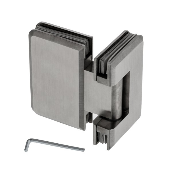 Scharnier Verbindung | Glas-Glas 180° | matt | R/L Anschlag