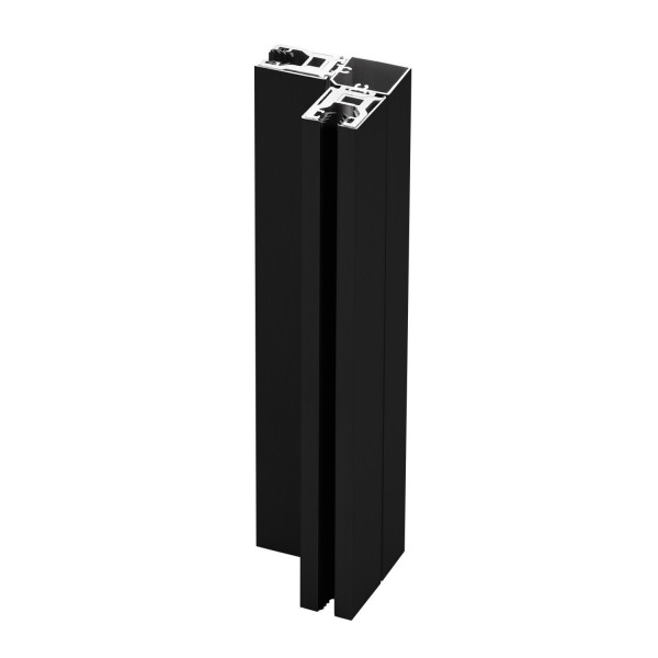 Glas Eck-Klemmprofil Set | 12-12,76 mm | Schwarz