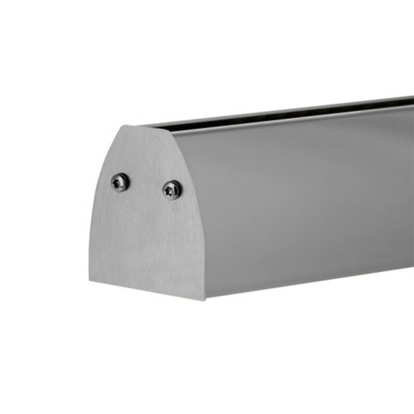 Klemmprofil 17,52 mm, ovales Design - Edelstahloptik