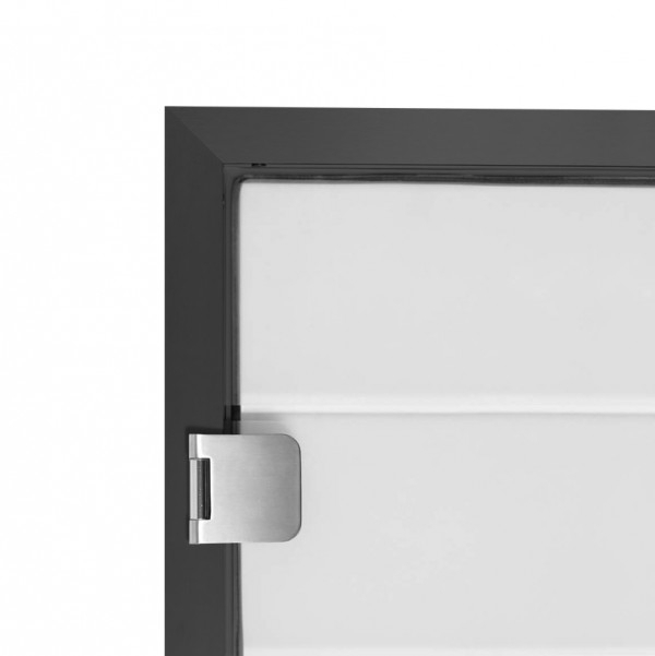 Glas Türzarge Komplettsystem | 709 x 2097 mm | 8 - 10 mm | Links | Anthrazit
