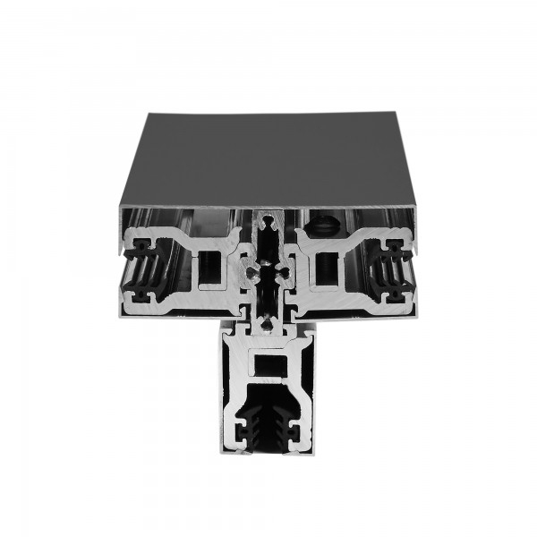 Glas T-Klemmprofil Set | 10-10,76 mm | Anthrazit