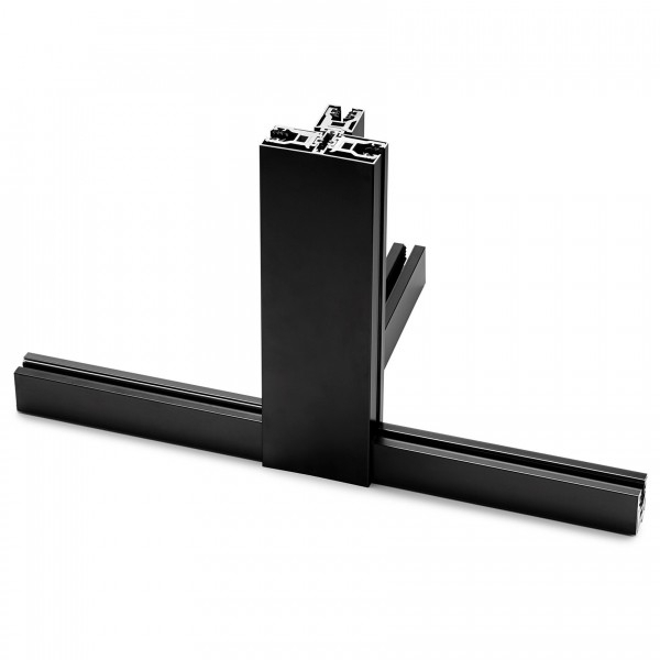 Glas T-Klemmprofil Set | 10-10,76 mm | Schwarz