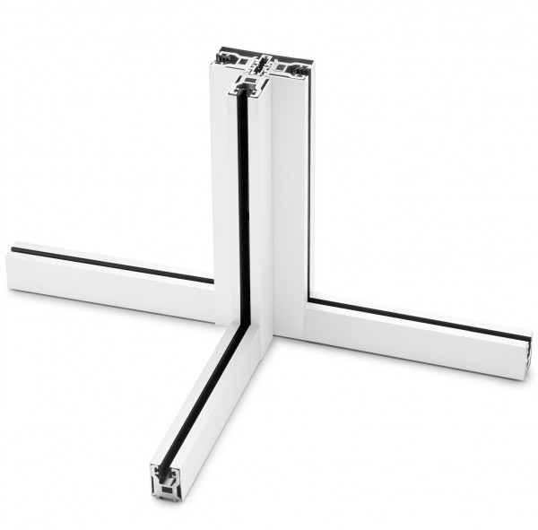 Glas T-Klemmprofil Set | 12-12,76 mm | Weiss