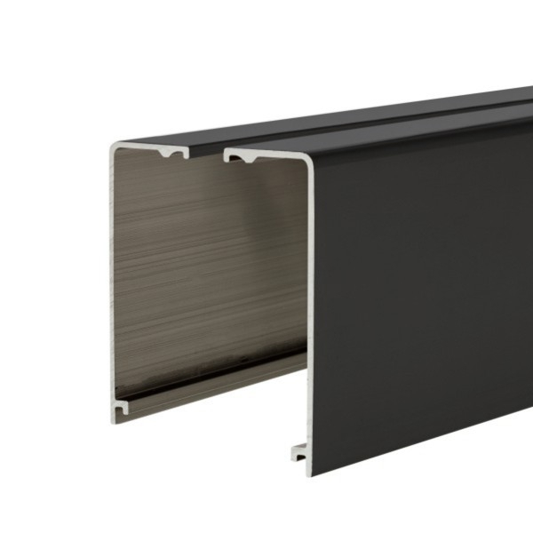 Klemmprofil 17,52 mm, eckiges Design - Anthrazit