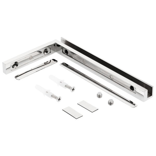 Stabilisierungswinkel 90° rechts für Glas-Duschen Hochglanz