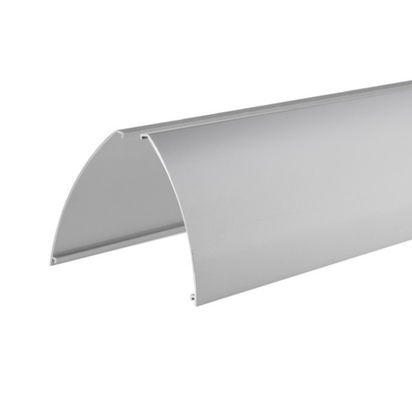 Klemmprofil 17,52 mm, ovales Design - Edelstahloptik