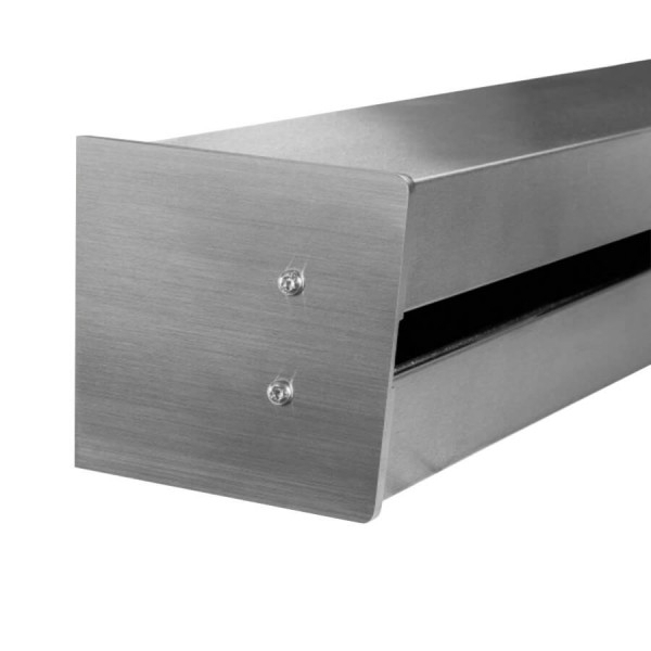 Wandklemmprofil 5° Dachneigung 17,52 mm, eckig - Edelstahloptik
