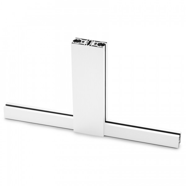 Glas H-Klemmprofil Set | 10-10,76 mm | Weiss