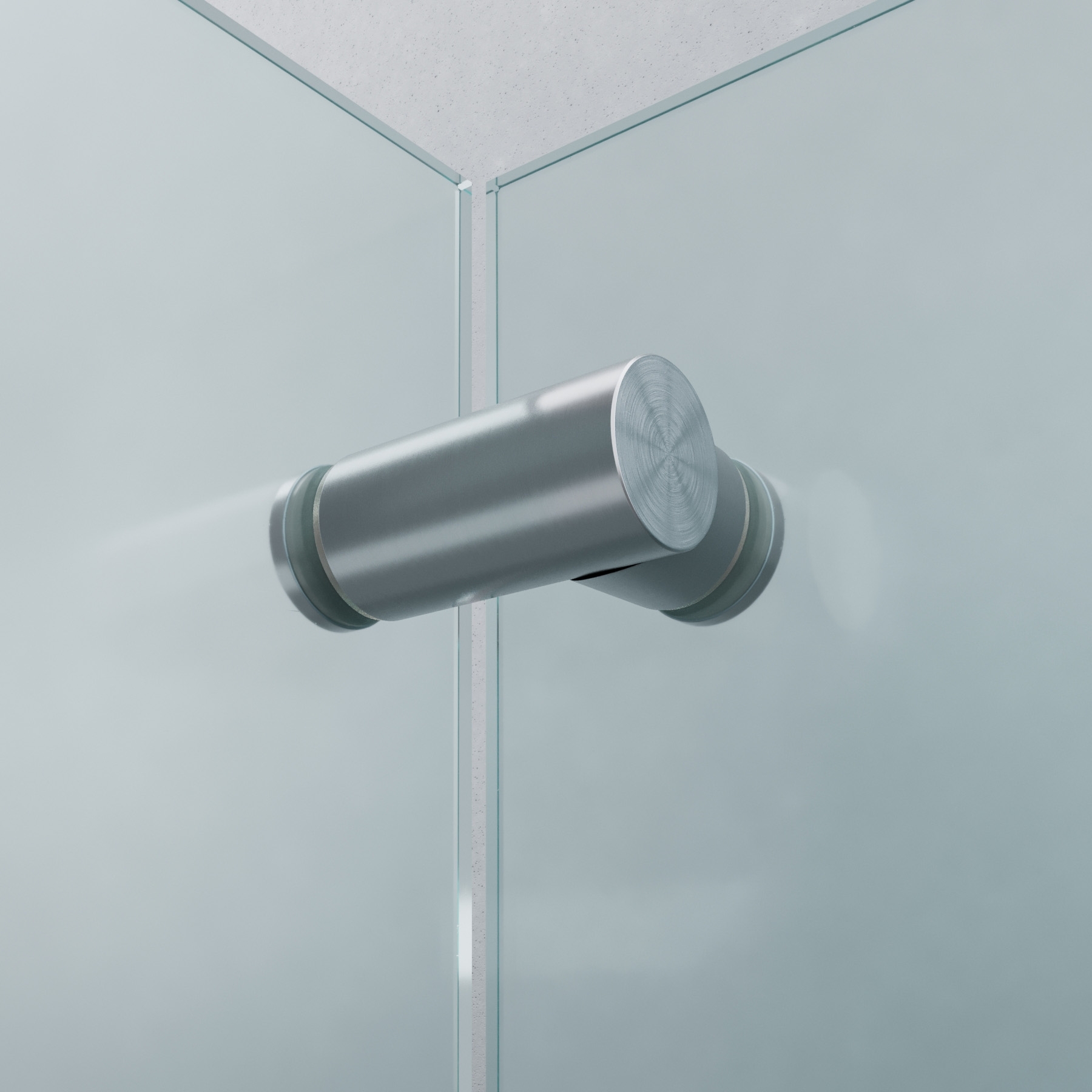 Winkelverbinder Glas-Glas 90° | 8 - 12 mm | Matt