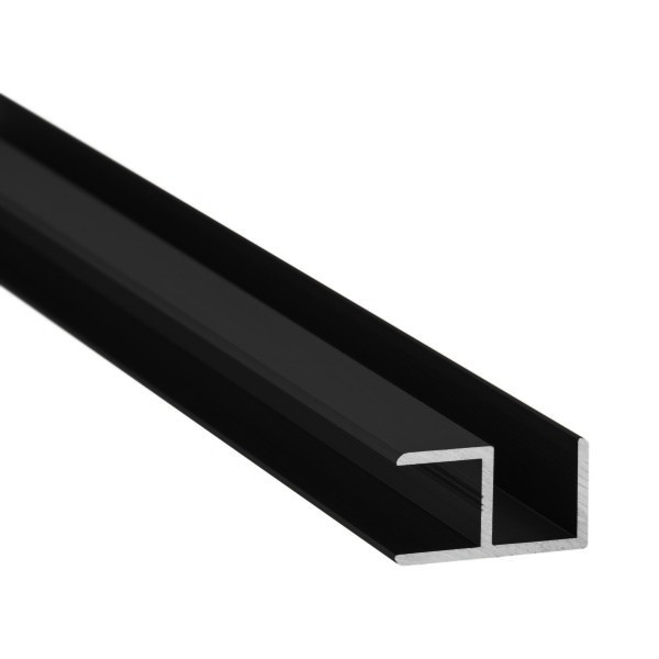E-Profil | Aluminium | 10 mm | Schwarz