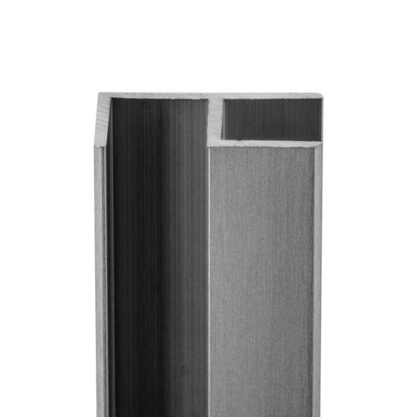 E-Profil | Aluminium | 10 mm | Edelstahloptik