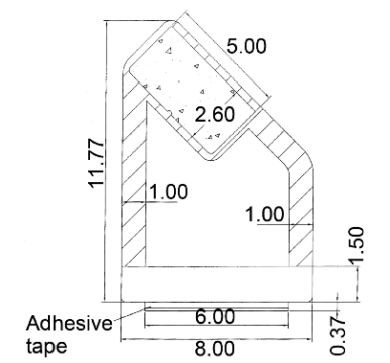 Magnetdichtung 90 ° für 8 mm Glas - selbstklebend, 2200 mm Länge