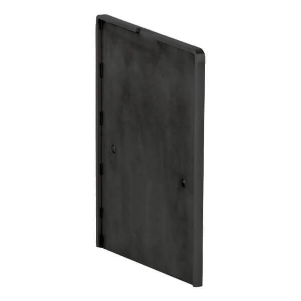 Linke Endkappe Wandklemmprofil 5° Dachneigung 17,52 mm, eckig - Schwarz